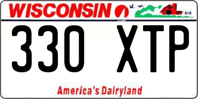 WI license plate 330XTP