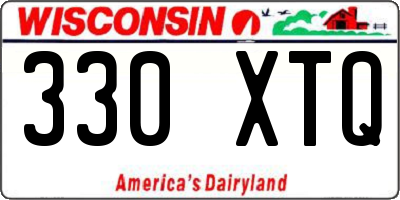 WI license plate 330XTQ