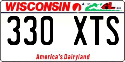 WI license plate 330XTS