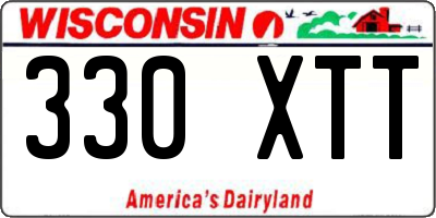 WI license plate 330XTT