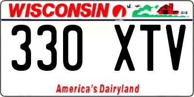 WI license plate 330XTV