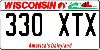 WI license plate 330XTX