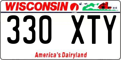 WI license plate 330XTY