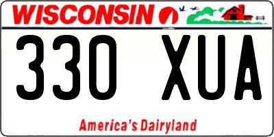 WI license plate 330XUA