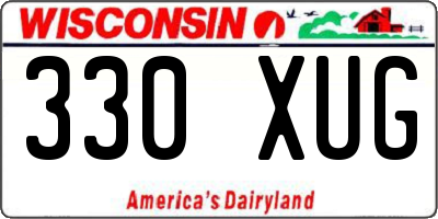 WI license plate 330XUG