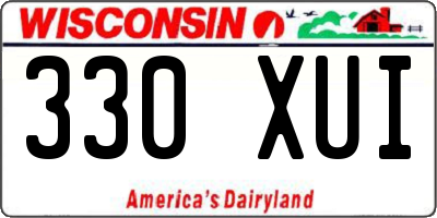WI license plate 330XUI