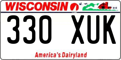 WI license plate 330XUK