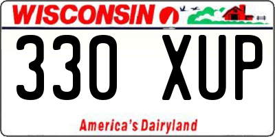 WI license plate 330XUP