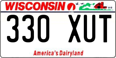 WI license plate 330XUT