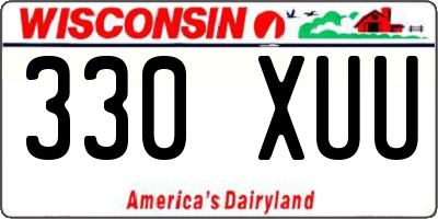 WI license plate 330XUU