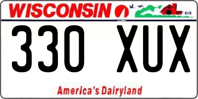 WI license plate 330XUX