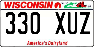 WI license plate 330XUZ