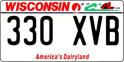 WI license plate 330XVB