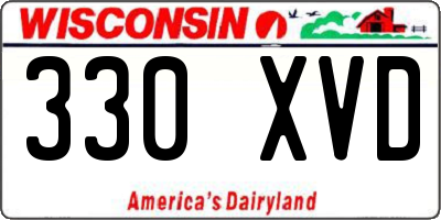 WI license plate 330XVD