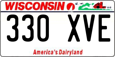 WI license plate 330XVE