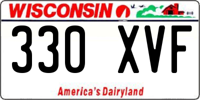 WI license plate 330XVF