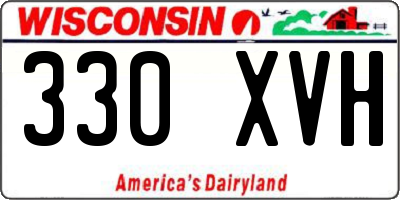 WI license plate 330XVH