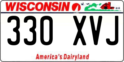 WI license plate 330XVJ