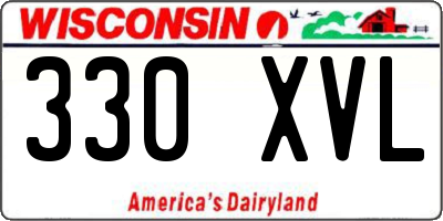 WI license plate 330XVL