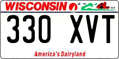 WI license plate 330XVT
