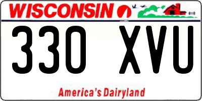 WI license plate 330XVU