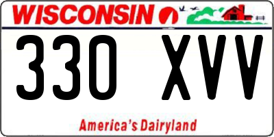 WI license plate 330XVV