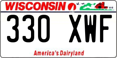 WI license plate 330XWF