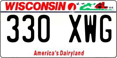WI license plate 330XWG
