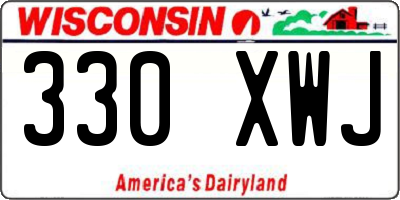 WI license plate 330XWJ