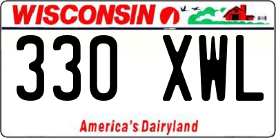 WI license plate 330XWL