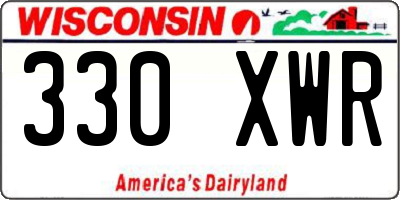 WI license plate 330XWR
