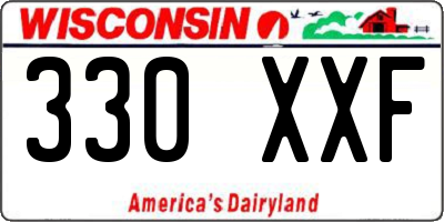 WI license plate 330XXF