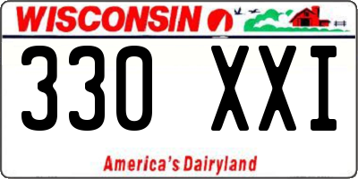 WI license plate 330XXI