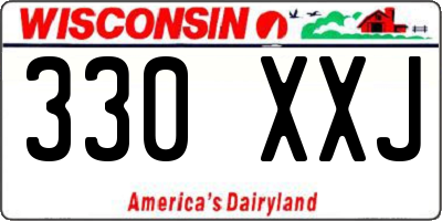 WI license plate 330XXJ