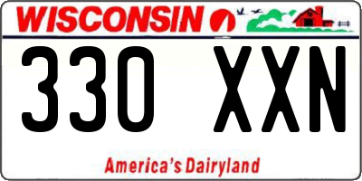 WI license plate 330XXN