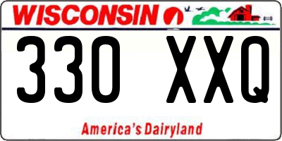 WI license plate 330XXQ