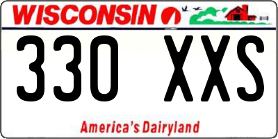 WI license plate 330XXS