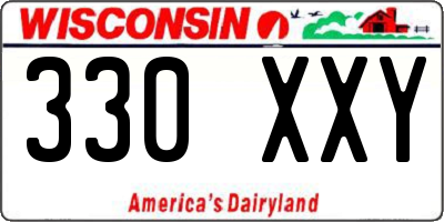 WI license plate 330XXY