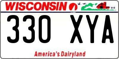 WI license plate 330XYA