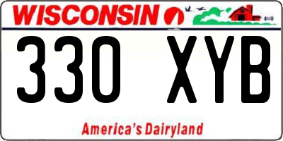 WI license plate 330XYB