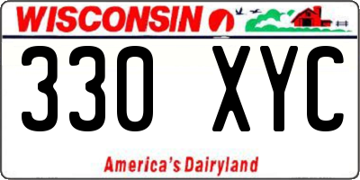 WI license plate 330XYC