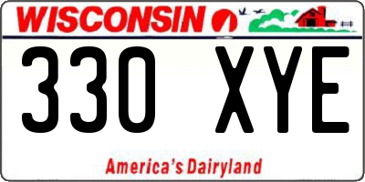 WI license plate 330XYE