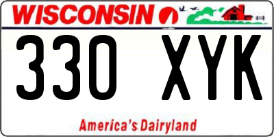 WI license plate 330XYK