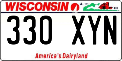 WI license plate 330XYN