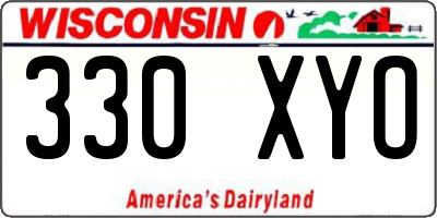 WI license plate 330XYO