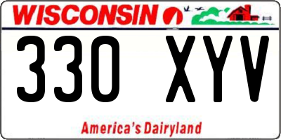 WI license plate 330XYV