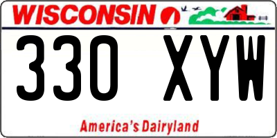 WI license plate 330XYW