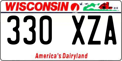 WI license plate 330XZA