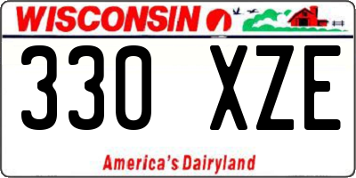 WI license plate 330XZE