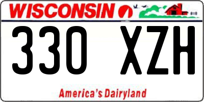 WI license plate 330XZH